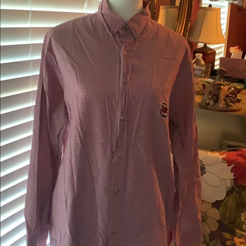 Long sleeve Gamecocks button down shirt